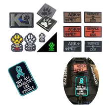 

Embroidery/PVC K9 PET SERVICE DOG Patches Tactical Army Badge Not All Disabilities Are Visible For Clothes Military Patch