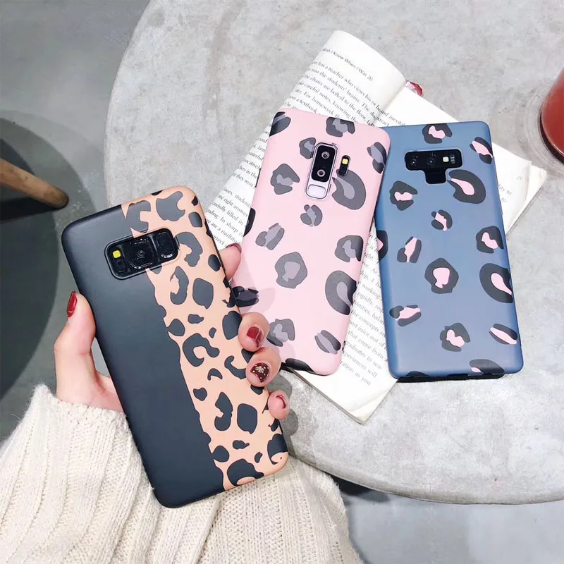 

Fashion Leopard Grain Phone Case For Samsung Galaxy S8 S9 Plus S7 Edge Luxury Pattern Soft Case For Galaxy S10+ Note 8/9 Cover