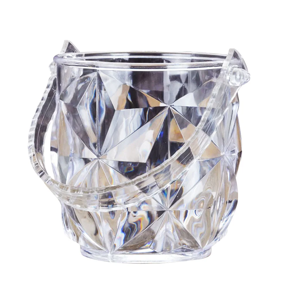 1pc Ice Bucket Portable Round Acrylic Transparent Ice Container Wine Set With Ice Tong For Restaurant Cafe KTV Bar Accessories 1pc Ice Bucket Portable Round Acrylic Transparent Ice Container Wine Set With Ice Tong For Restaurant Cafe KTV Bar Accessories