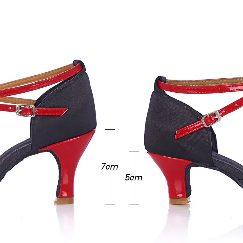 Женская Профессиональная танцевальная обувь, высокий каблук 5 см/7 см, женские/девичьи/латинские/Танго/бальные джазовые туфли для танцев, мягкая подошва