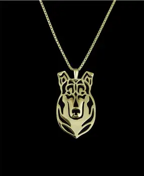 

DANGGAO Handmade Smooth Collie Pendant Necklace women chain choker necklace dog charm jewelry Pet Lovers Gift Idea
