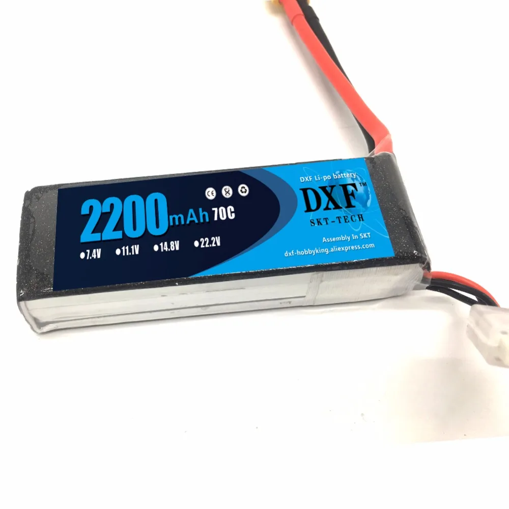 Dxf RC Lipo Аккумулятор 7.4 В 2200 мАч 70C Max 140C для гонки Радиоуправляемый вертолет