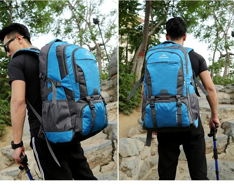 Водонепроницаемый 60L мужской рюкзак унисекс, дорожная сумка, спортивная сумка, сумка для альпинизма, пешего туризма, альпинизма, кемпинга, рюкзак для мужчин