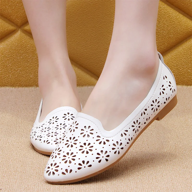 

Summer Style Women Flats Pointed Toe Cut-outs Loafers Hollow Out Slip on flat Shoes Women Sandals Zapatos mujer Ladies Shoe 6289