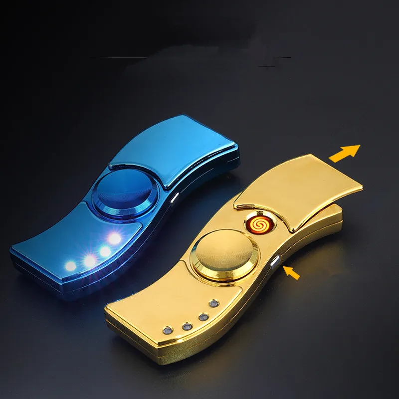 2017 Новинка USB Ручной Спиннер Зажигалка перезаряжаемая Электронная сигарета