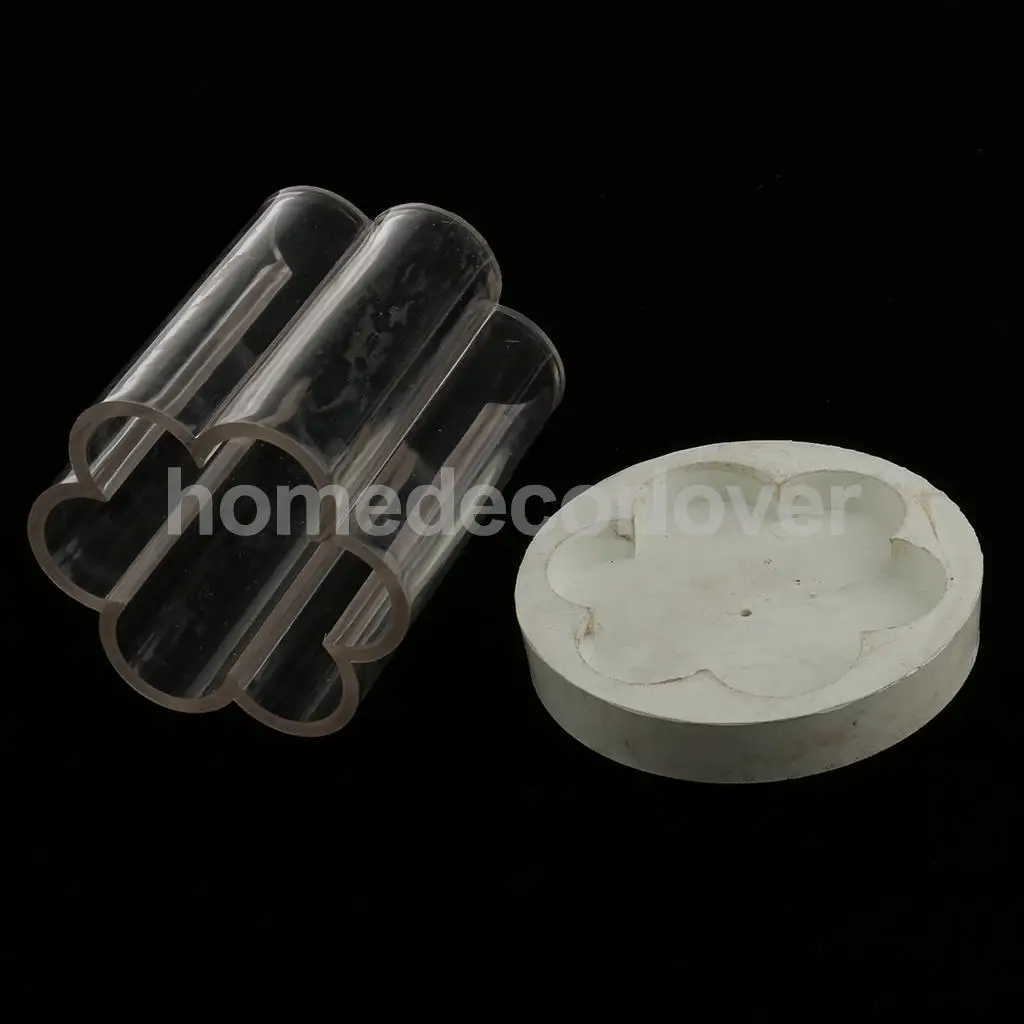 Flower Shape Plastic Candle Mould Mold Soap Mould Tool for Candle Making Craft 7x7.5cm