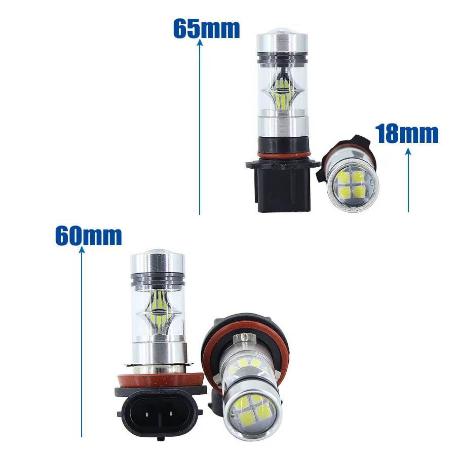 Пара CanBus H11 H8 Дневной светильник 1156 H7 противотуманная Лампа 9005/HB3 светодиодный автомобильный 9006/HB4 противотуманный светильник s+ 50 Вт декодеры без ошибок H11 без мигающей лампы