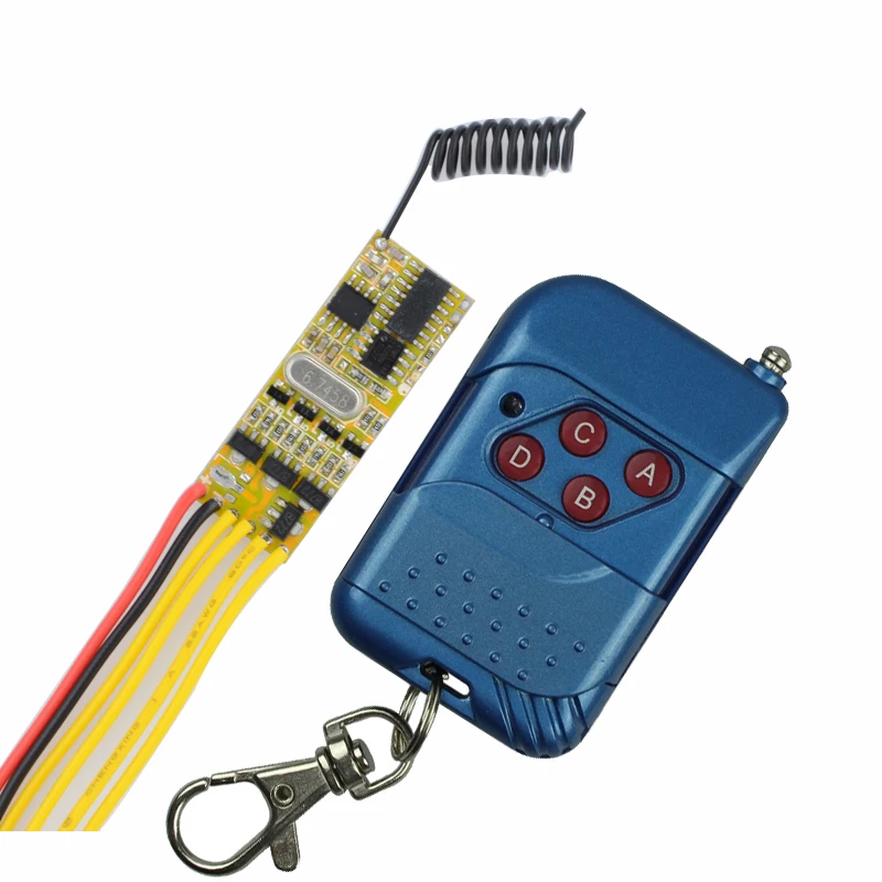 

DC 3V 3.6V 3.7V 4.5V 5V 6V 7.4V 9V 12V Micro Remote switch 4CH Mos Small Wireless Switch Output 4CH VCC + High Level 433.92 RXTX