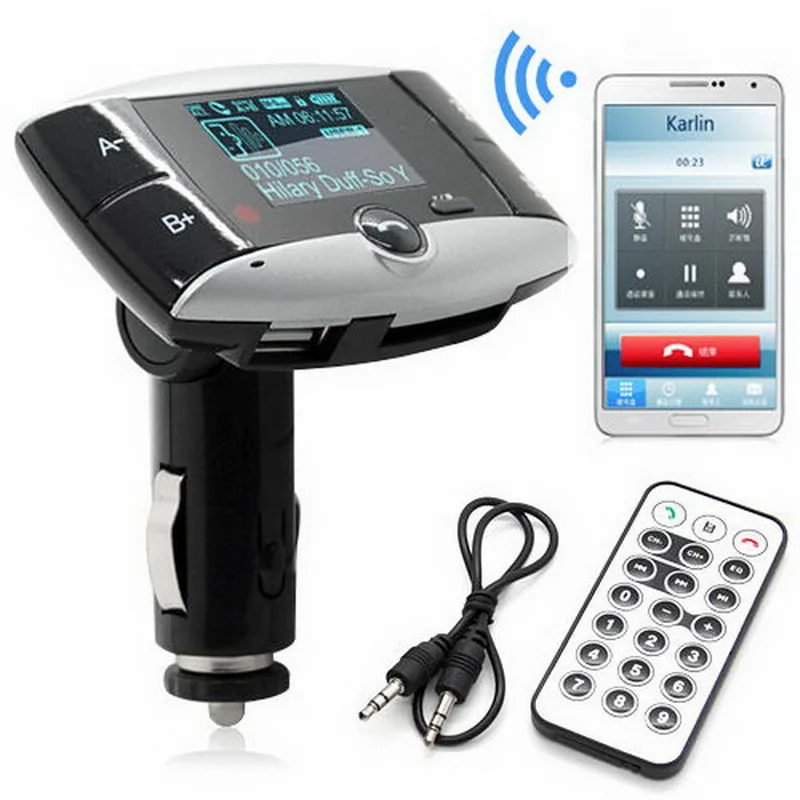 Wireless Bluetooth FM Transmitter Modulator Car Kit MP3 Player SD USB LCD Remote