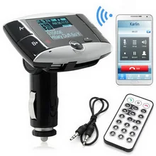 Inalámbrico Bluetooth Car Kit Reproductor de MP3 FM Del Modulador Del Transmisor SD LCD USB Remoto
