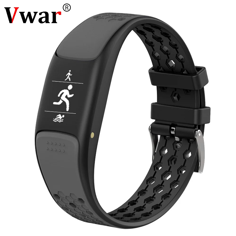 

Vwar P8 GPS Smart band IP68 Swimming Heart rate Wristband Fitness activity Tracker Smart Bracelet PK XIAOMI Mi band 3 fitbit
