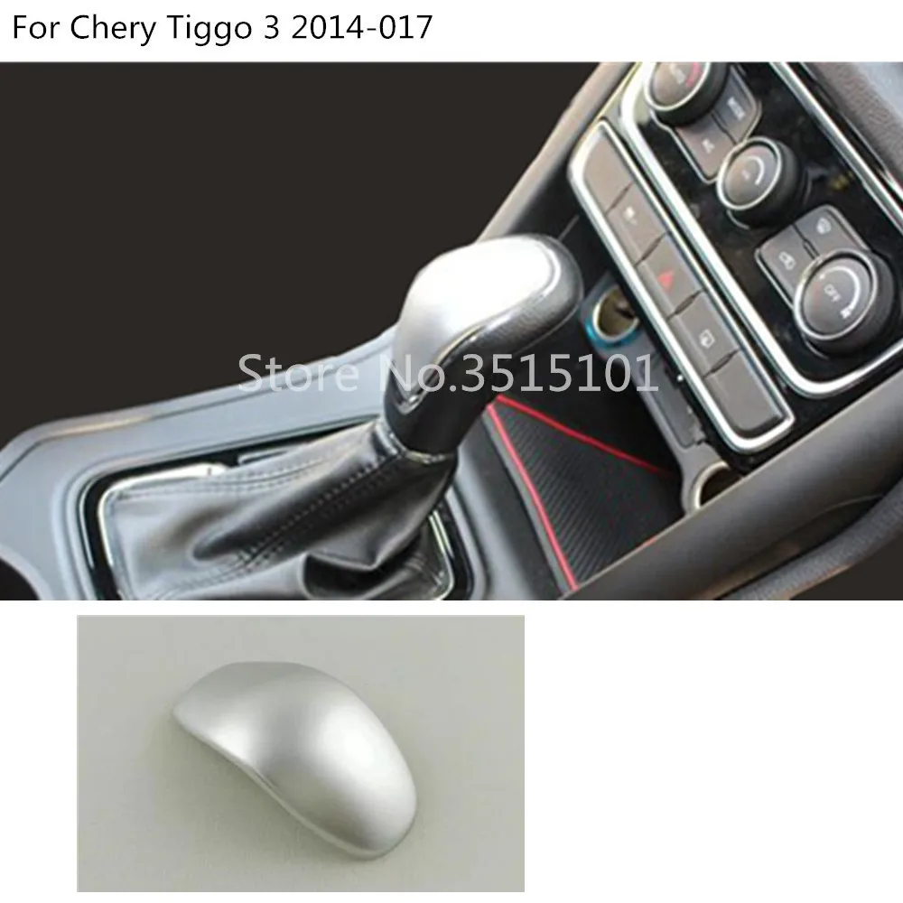 

Car inner cover stick Chrome ABS Shift knob control lamp frame trim 2pcs For Chery Tiggo-3 Tiggo3 2014 2015 2016 2017