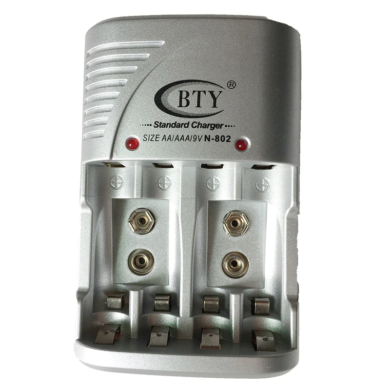 

Ni-MH Ni-Cd AA AAA 9V 2.4V DC Rechargeable Battery Charger Standard batteries Charger (Eu/US plug)(not include battery)