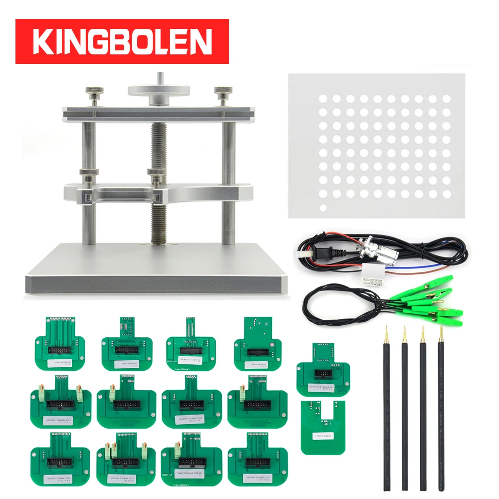 

Aluminum Alloy LED BDM Frame RAMP Adapters 22pcs KTAG KESS BDM Probe Adapters Full Set Al ECU Programming Tool