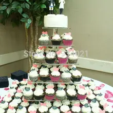 Прозрачный торт стенд, 6 ярусов акриловая подставка для торта, квадратный кекс стенд вечерние украшения