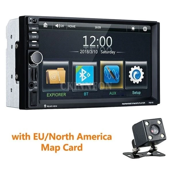 5Pcs/Lot Universal 7 inch 2 Din MP4 / MP5 Car Radio GPS Navigation 2Din Audio Stereo Auto Bluetooth 1080P FM 7021G |