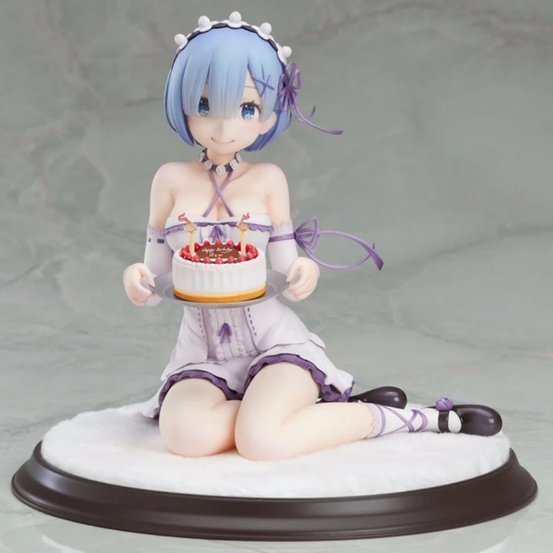 

Rem Birthday Cake Re:life In A Different World From Zero Action Figure Rem Pajamas Japanese Anime Model Collection