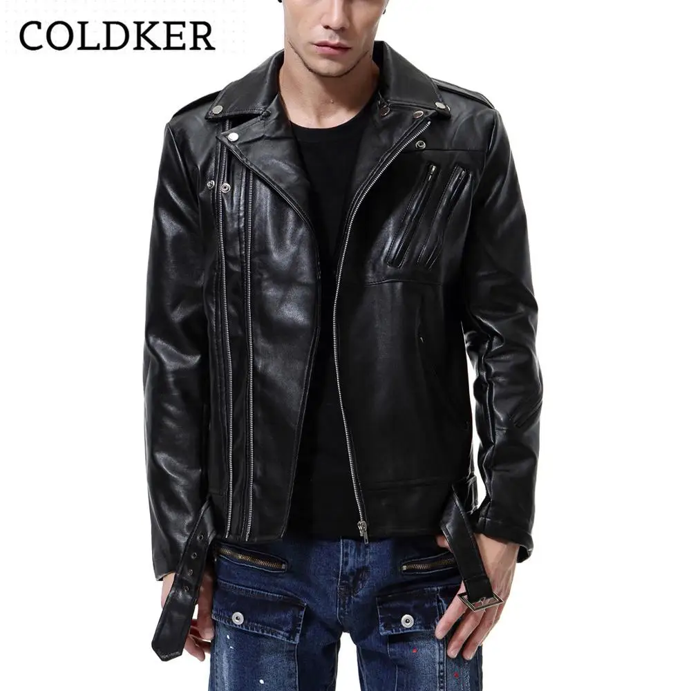 Coldker Pu Giacca In Pelle Da Moto Da Uomo Big Size M-5Xl Moda Coreana Giacca Nera Cappotto Chaqueta Cuero Cappotto Invernale Casual
