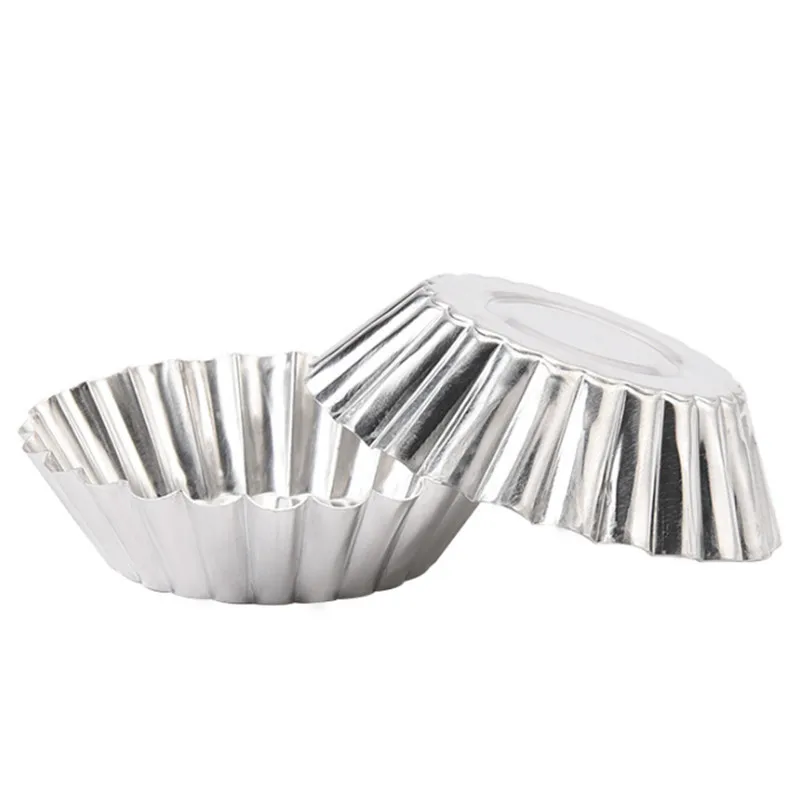 

CTREE 10 Pcs/lot Egg Tart Mold Tinplate Chrysanthemum Cake Decorative Tools Easy Release Molding Forming Cake Baking Tools C722