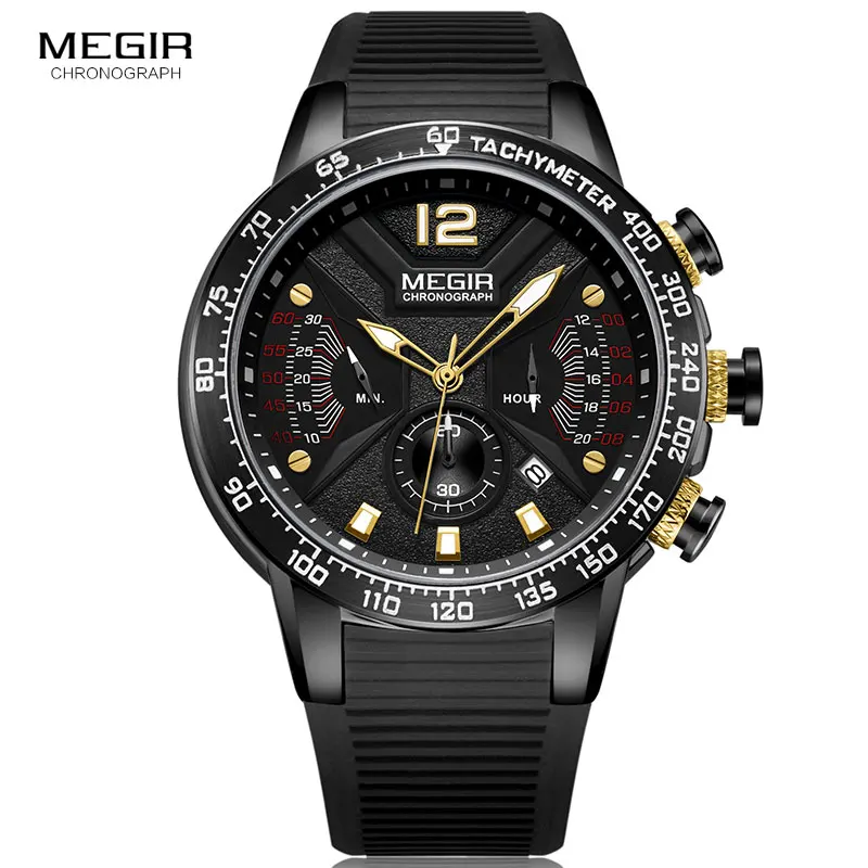 

New MEGIR Watches Men quartz Top Brand Analog Military male Watches Men Sports army Watch Waterproof Relogio Masculino