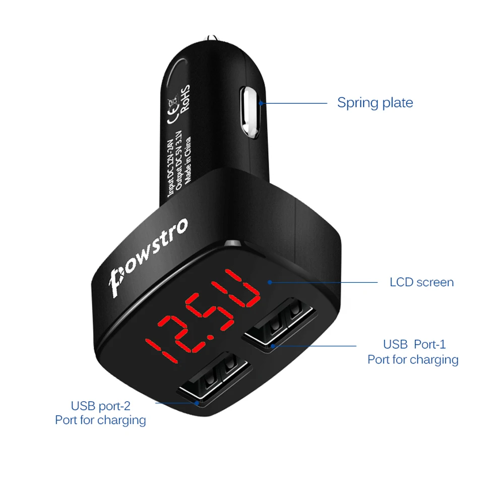 Автомобильное зарядное устройство с светодиодный USB портами 5 В 3 1 А|quick charge|charger