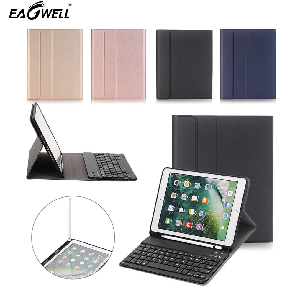 

Wireless Bluetooth Keyboard Smart Cover For iPad Pro 10.5 Case Shockproof PU Leather Flip Stand Keyboard Cover With Pen Solt