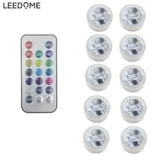 

Waterproof Battery Operated RGB Submersible LED Light Underwater Night Lamp Tea Lights for Vase Bowls Aquarium and Party Wedding
