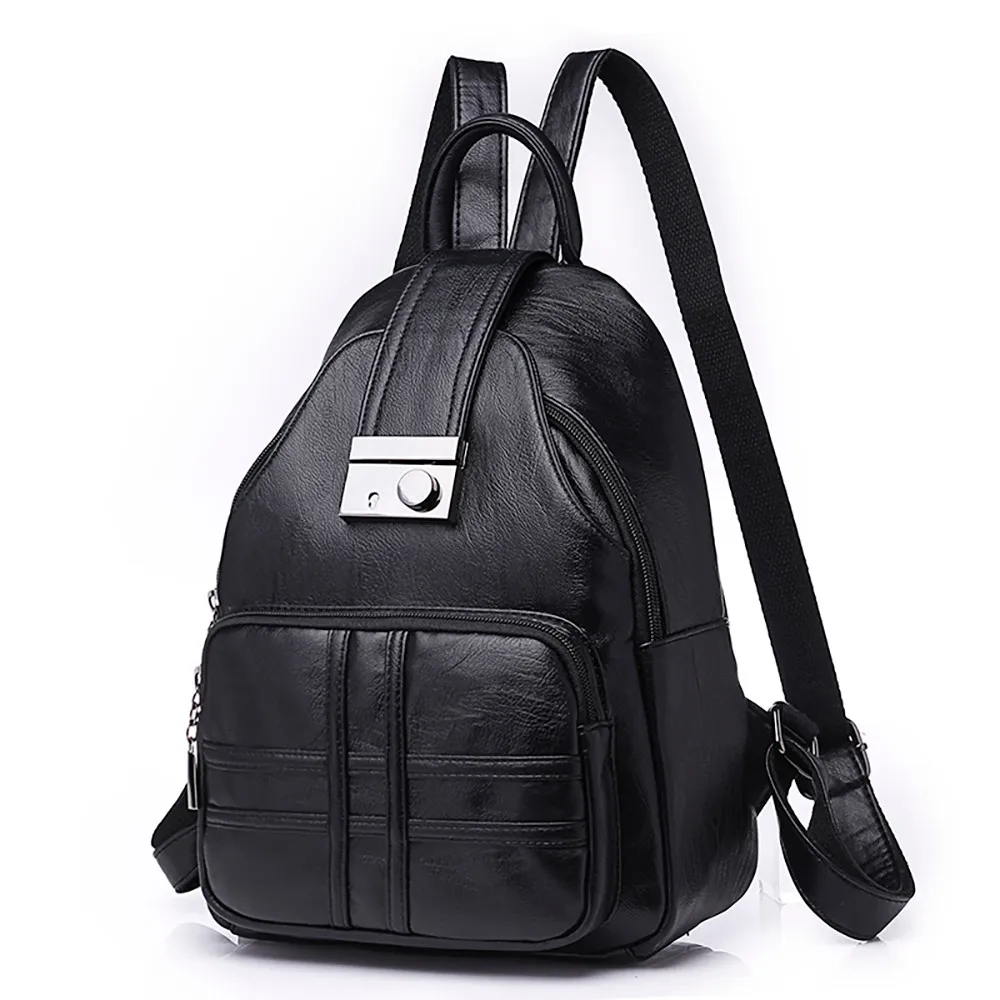 Aliexpress.com : Buy Women Leather Backpack Travel School Shoulder ...