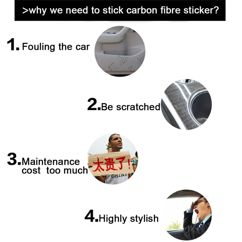 Car Door Sill Protector Sticker Carbon Fiber Vinyl Sticker For Fiat Punto