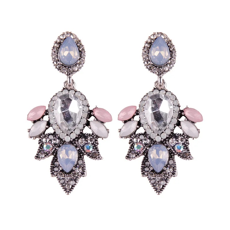

Charm Dangle Earrings for Women Wedding Gift Luxury Crystal Geometirc Pendant Elegant Statement Drop Earring Bijoux Jewelry