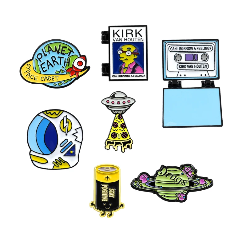 

Planet Series Brooch Space Cosmic Planet Trajectory UFO KIRK Apace Station Enamel Pin Coat Lapel Cool Badge Sci-fi Lovers Gifts