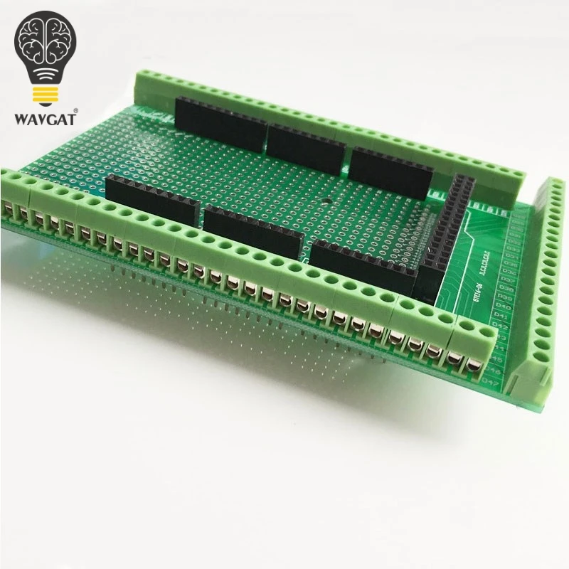 WAVGAT двойной стороне PCB прототип Клеммная колодка щит комплект для MEGA-2560 Мега 2560 R3 Mega2560 R3