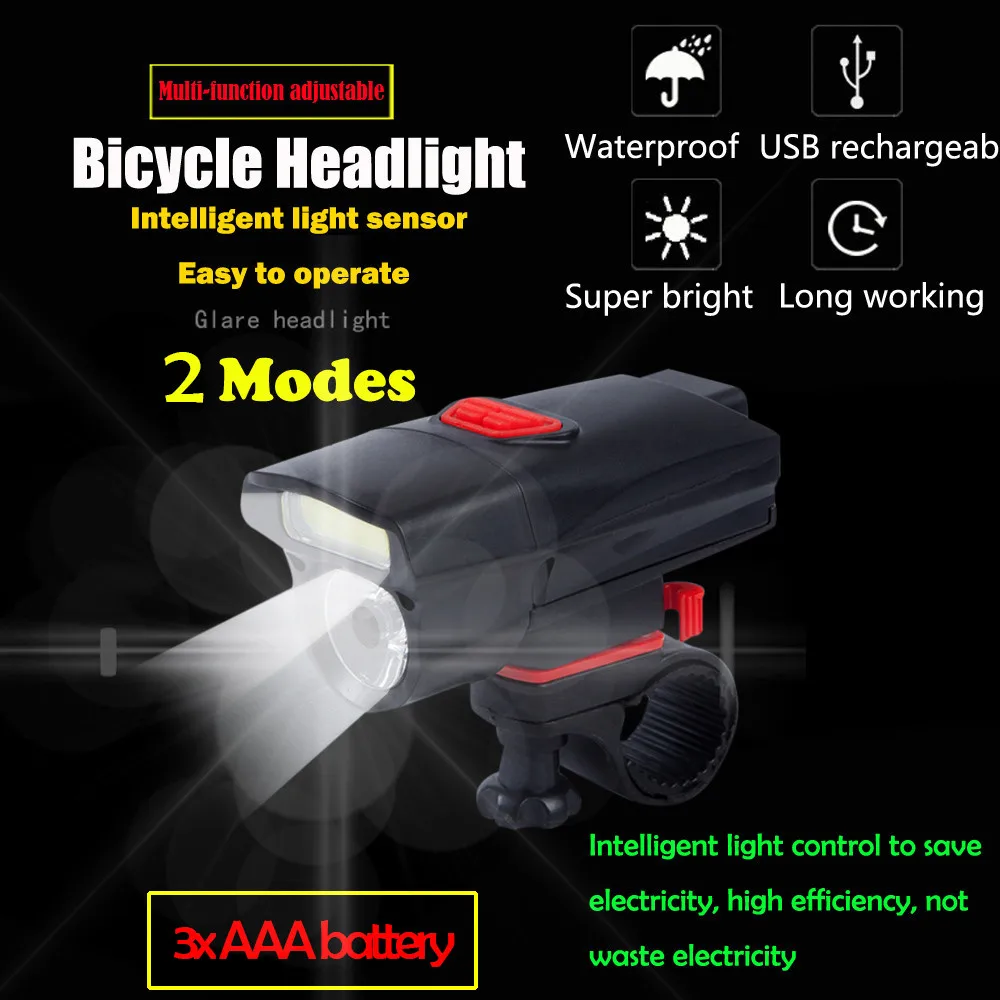 Flash Deal COB LED Bicycle Bike Light Front Rear Tail Helmet Flashlight Lamp 6 Modes flashlight Cycling Waterproof Torch Bike Headlight 0