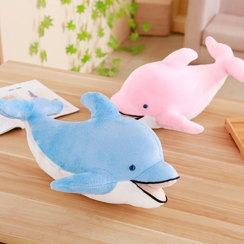 Miaoowa 45cm Kawaii Soft Dolphin Plush Toys Dolls Stuffed Lovely Animal Nap Pillow Creative Kids Toy Valentine's Gift for Girls