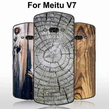 Перейти на Алиэкспресс и купить Для Meitu V7 чехол с изображением деревянного камня Мягкий силиконовый чехол для телефона из ТПУ для Meitu V 7 V7 задняя крышка meituV7 MP1801 защитный чех...
