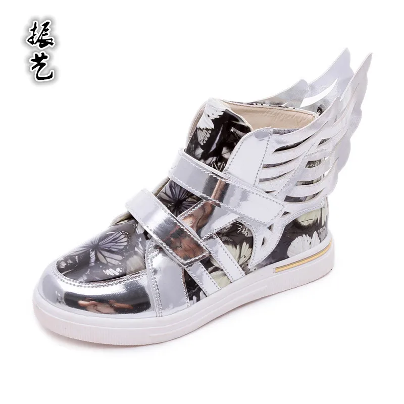 

Autumn spring big boy new shoes  children shoes High help fashion baby shoes in Korean sneakers with wings kids 3-5-8-9 years