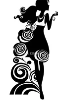 Pretty Butterfly Flower Fairy Girl Removable PVC Wall Sticker Home Decor Decals fashion custom made