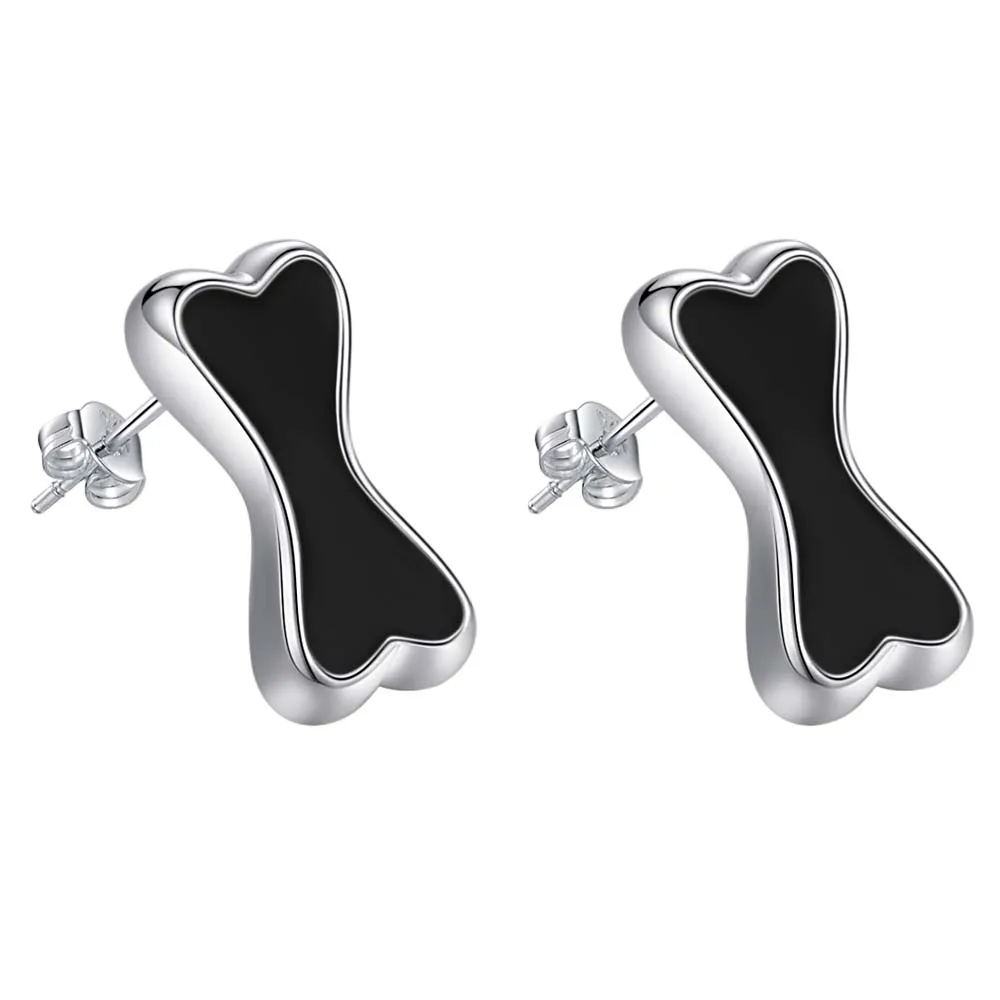 

High Quality Cute Dog bone earrings Prints Simple Stud Earrings For Women girl Fashion Pet Animal Jewelry AE1090
