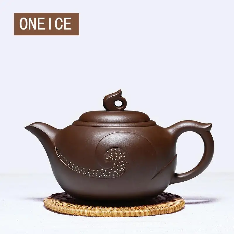 Yixing Teapot Handmade Raw Ore Authentic Spray Purple Mud Kung Fu Tea