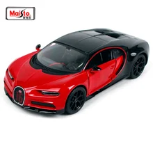 Maisto 1:24 Bugatti Chiron спортивная черная и красная литая под давлением модель Гоночная машина игрушка Новинка в коробке Новое поступление 31524