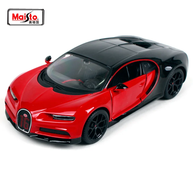 Maisto 1:24 2018 Bugatti Хирон спортивный черный и красный литья под давлением модели гоночный автомобиль игрушки Новый в коробке Новинка, Бесплатная