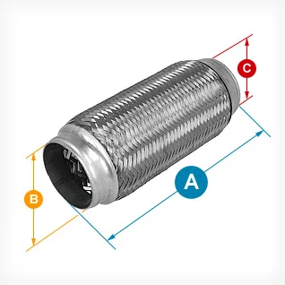 45x280 мм из нержавеющей стали плетеный гибкий глушитель выхлопной трубы 45x280 мм, для всех автомобилей Глушитель гофре. Ремонтная труба соединение