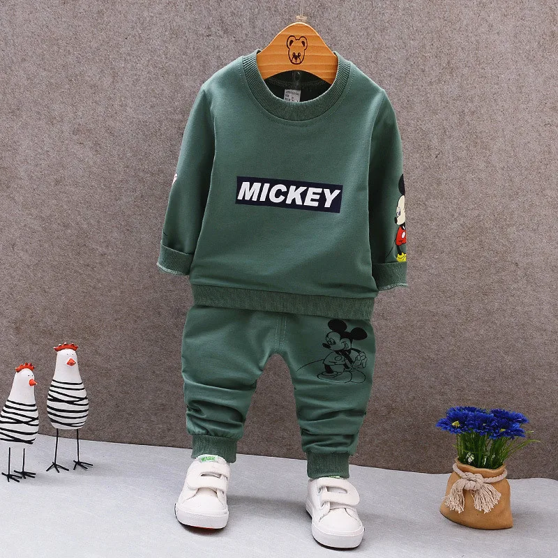 

Fasion Children Clothing set baby girls boys Clothes sets Minnie long sleeve t-shirt+pant Autumn style Kids sport suit