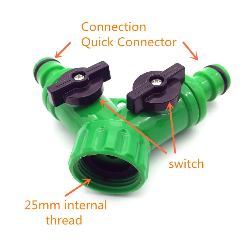 

1 Pcs Connector Resealable Tape Quick Coupling Drip Irrigation System Adapter 2-way Valve Garden Irrigation