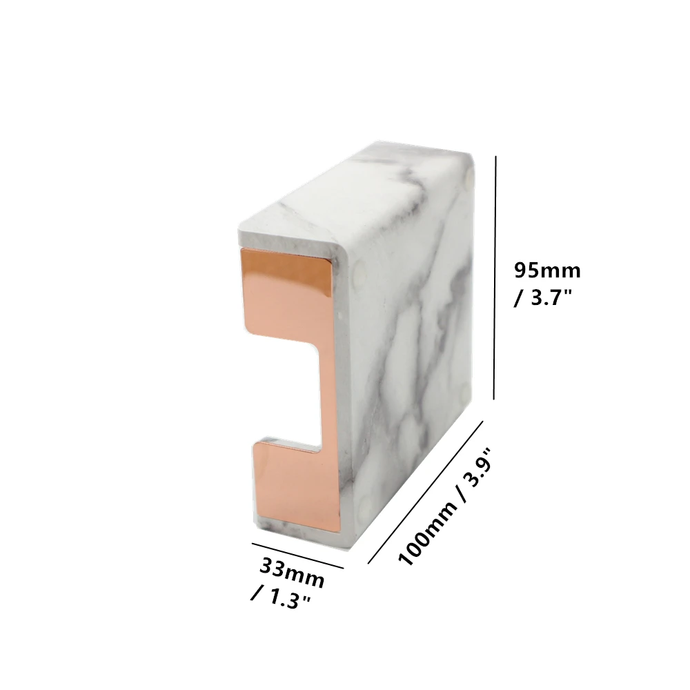 marble rose gold memo cube tray holder dispenser size