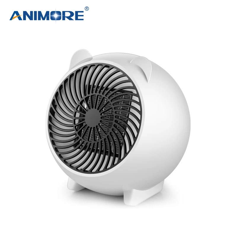 

ANIMORE Mini Fan Heater Electric Heater 250W Desktop Heater EU/US Plug 3 Second Fast Heat PTC Heating Mini Electric Heater Fan