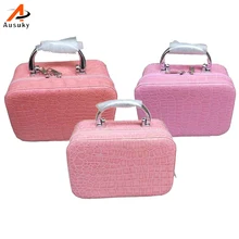 Ausuky Women Beauticians Cosmetic Cases Travel Handbags Pu Leather Organizer Makeup Bag Wash Bags Make Up Cosmetic Case 45
