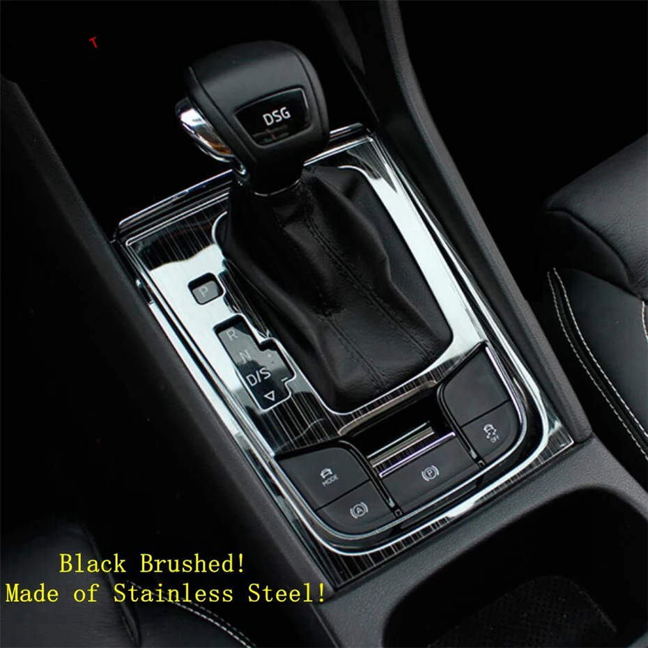 Yimaautotrims Stalls Center Control Gear Shift Cover Trim Fit For Skoda Kodiaq Stainless Steel Interior Mouldings