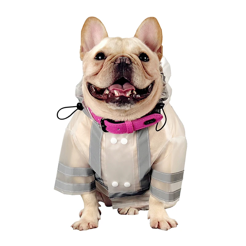 Светоотражающий дождевик для собак Пудель Бишон Шнауцер Мопс Французский бульдог корги Шиба ину Одежда для собак водонепроницаемая одежда для домашних животных Прямая поставка