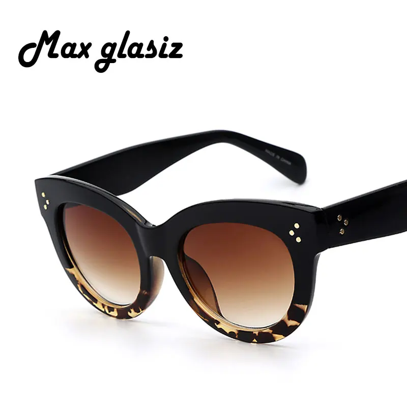 New 2016 Female Audrey Fashion Retro Glasses Rivets Vintage Women Sunglasses Cateye Designer Eyeglasses Girl Oculos feminino